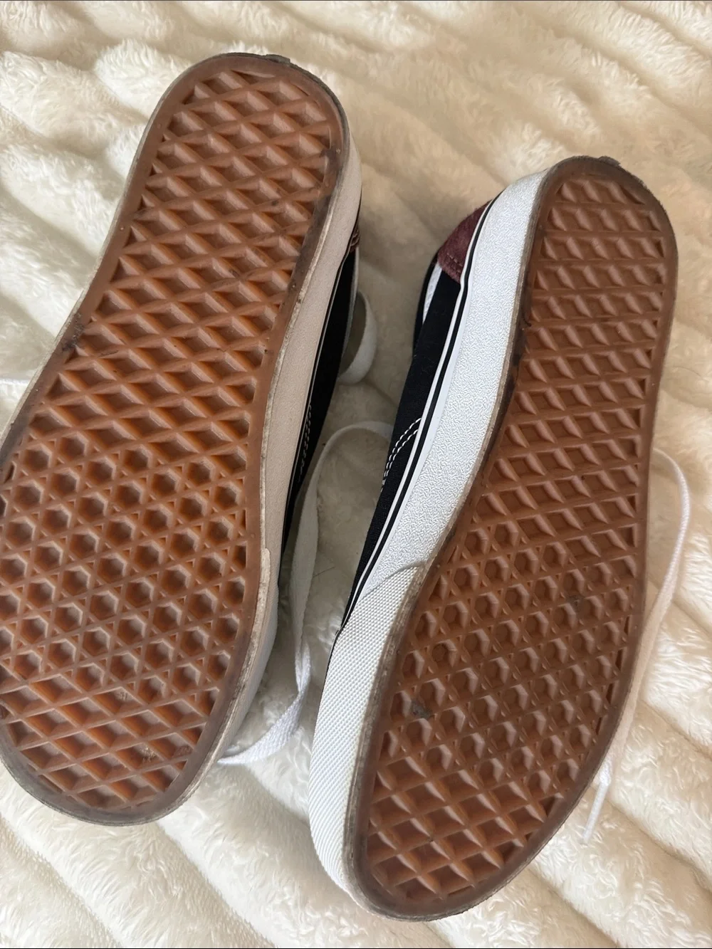 Kids Burgundy and Black Low-Top Skate Sneakers - Vans